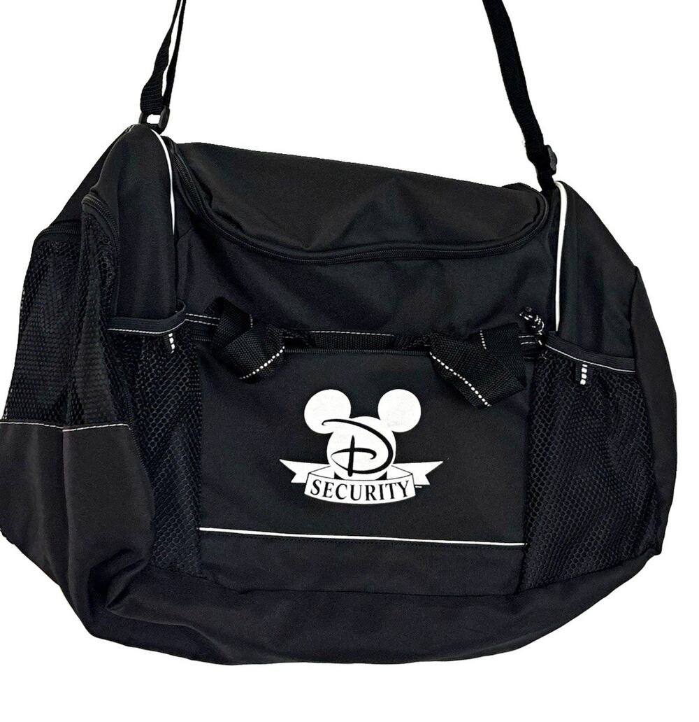 Cast Member Exclusive Duffel Travel Bag Black Tote Authentic Disney Security